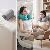Adjustable Travel Neck Pillow with Bag Portable Travel Neck Pillow Compact Ergonomic for Road Trips