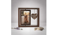 Rotating Photo Frame 360-Degree Rotation Memorial Photo Frame Rustic Design for Mantelpiece Decor
