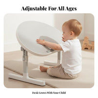 Child-Centered Inspired Foldable Peanut Shaped Table Ergonomic Design Adjustable Kids Activity Table Safety Rounded Corners Adjustable Kids Study Desk Anti-Slip Ledge for Toddlers, Preschoolers, Home Schooling, Bedroom