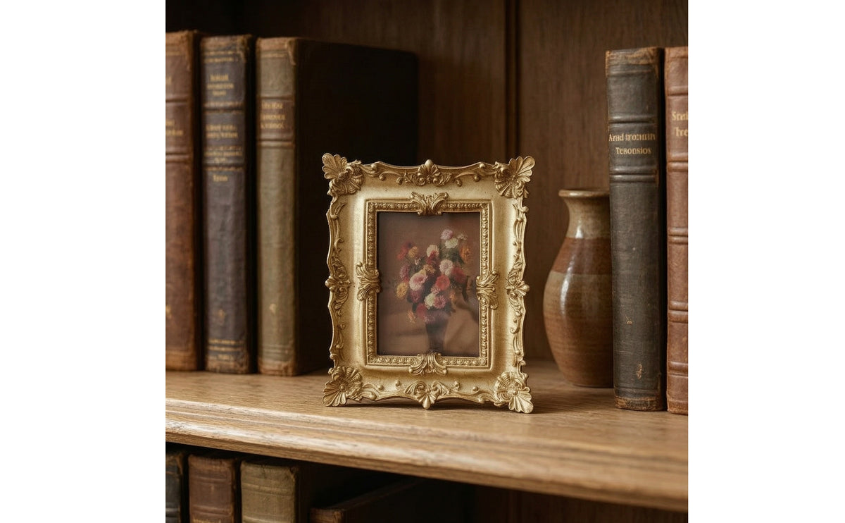 Tabletop Picture Frame Ornate Vintage Picture Frame Vertical for Bedside Table