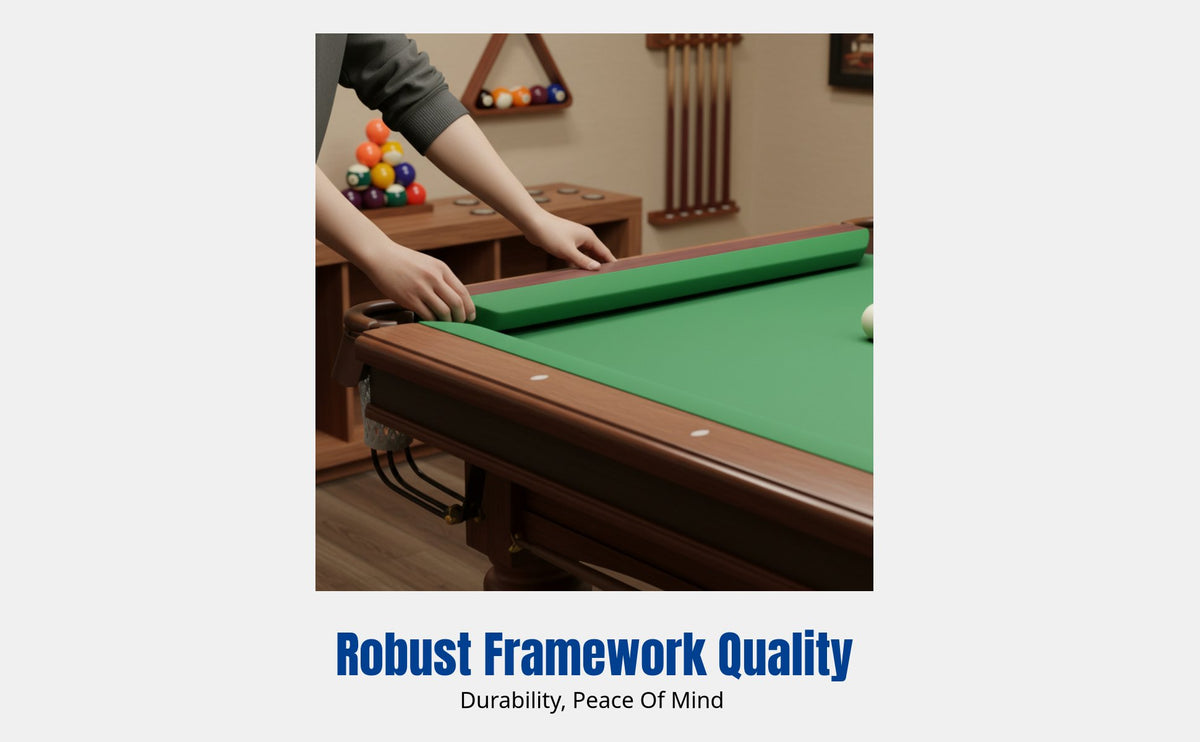 Billiard Table Rail Set, Wood Frame, Steel Bank Padding, Snooker Accessory