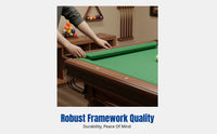 Billiard Table Rail Set, Wood Frame, Steel Bank Padding, Snooker Accessory