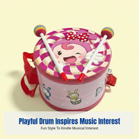 Children's Double-Sided Cartoon Snare Drum, Percussion Hand Drum, Orff Music, Preschool