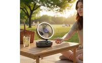 Five Speed Settings Rechargeable Portable Fan Wide-Angle Air Movement Cooling Device