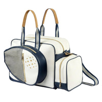 Women's Pickleball Tote Bag Multiple Compartments Women's Pickleball Bag Separate Shoe Compartment Convertible Court Tote for Travel