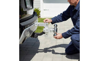 Three Sphere Adjustable Trailer Hitch Resistant Adjustable Truck Trailer Hitch drop/height Adjustment for Unpaved Terrain