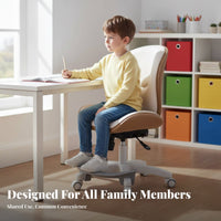Ergonomic Design Adjustable Rolling kids' Chair Universal casters Adjustable Youth rotating Chair weight-activatedLocking Casters Student Seat Breathable Mesh spine support for Students, Teenagers, Parents, Study Room, Home, School, Bedroom