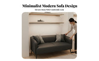 Space-Saving space-efficient Two-Seater Sofa Minimalist Design Loveseat durable Wood Legs Couch for Apartment Dwellers, Shop Owners, duos, Small Spaces, Living Room, Bedroom, Reception Area