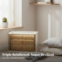 Foldable Cacontaineret with Front Doors Foldable Design for Living Room, Homeowners