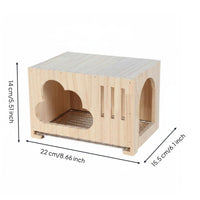 Ventilated Design Parrot Breeding Box Pull-out Tray Wooden Bird Nest Box Easy to Clean Wood Bird Shelter for Parrots, Small Birds
