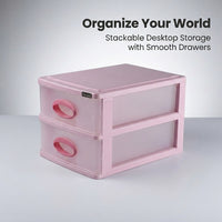 Desktop Drawers for Office Storage, Stackable Desk Organizer, Small for Modular Box for Students