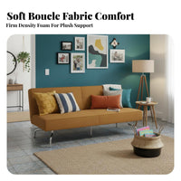 Nordic design Armless Fabric Settee Light Luxury Sofa Modern Design Couch Minimalist Aesthetic for Apartment Dwellers, Young Adults, partners, Living Room, Small Spaces, Bedroom, Office