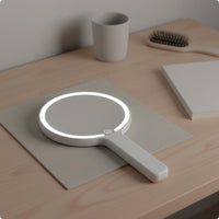 LED Makeup Triple-Light Mirror Color Lights Portable USB-Charged Mirror Compact Beauty Tool for Dorm Room