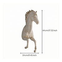 Horse Sculpture with Wall Mount off-Pale Horse Heads Wall Mount Creature Head Hanging Decoration for Living Room, Farmhouse
