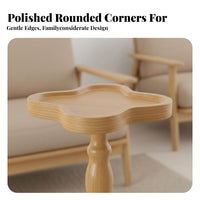 Wing-ShapedShaped Side Table Rustic Simplicity Vintage Aesthetic Wing-ShapedShaped Pedestal Stand Space-Saving Nightstand for Homeowners, Renters