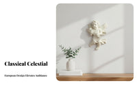 Angel Wall Planter European Design Resin Angel Sculpture 3D Effect Cherub Wall Vase for Living Room, Bedroom, Entryway