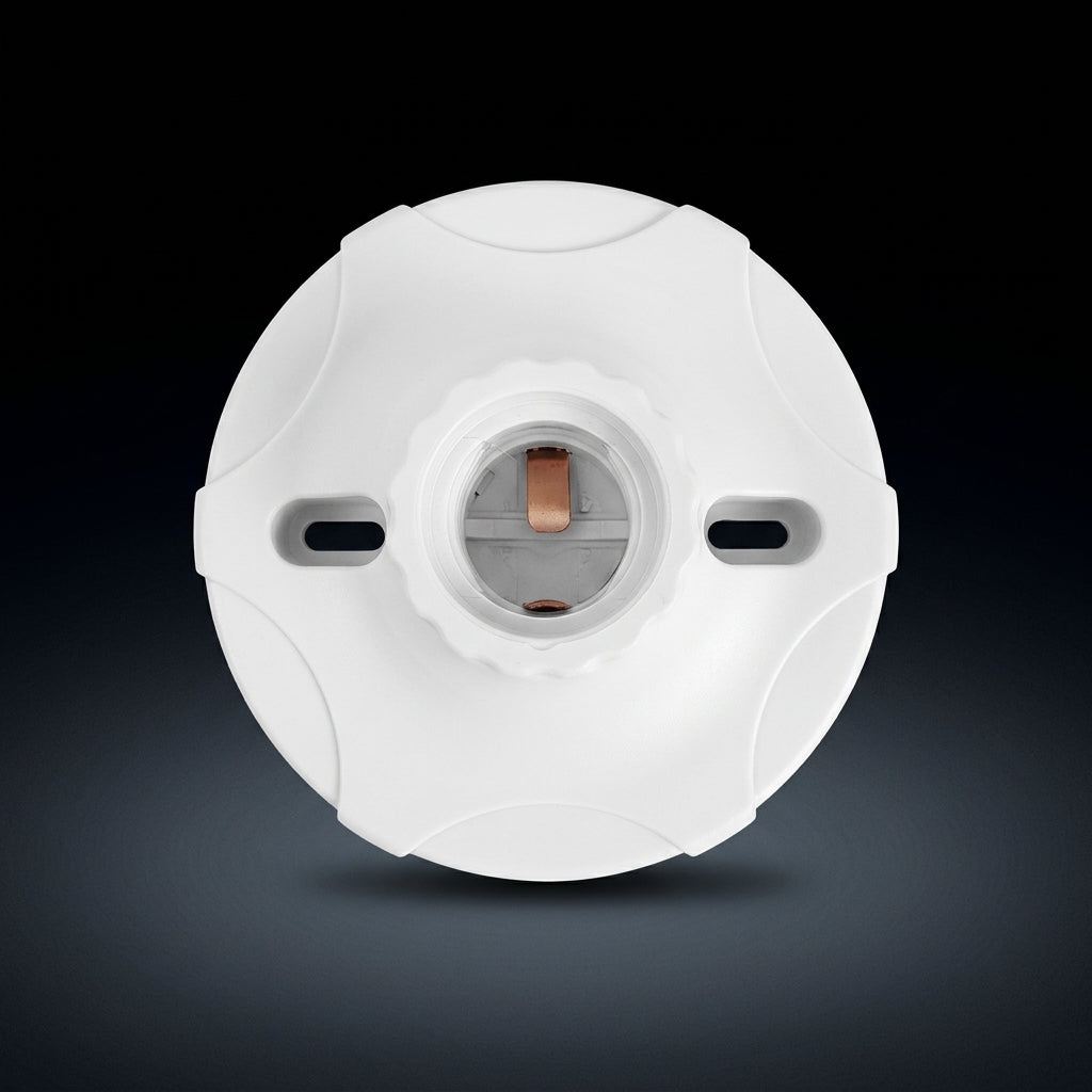 Light Fitting with E27 Lamp Holder for Home Lighting, Flame Retardant Bulb Holder with 10A Rated Current, Stable Screw Lamp Holder, DIY Lighting