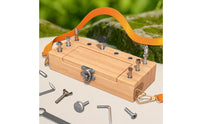 Fine Movement Skills Development Educational Screwdriver Board Portable Design Fasteners and Bolts Toy Hands-On Learning Toddler Fasteners and Bolts Board Improves Hand-Eye Coordination for Toddlers, Preschoolers, Travel