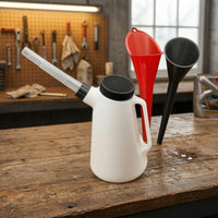 Measurement Marks Oil Jug Handle Measuring Oil Jug HDPE Ribbed