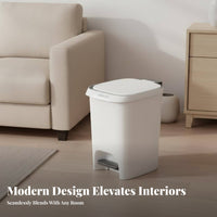 Double Release Ing Garbage Can Detachable Inner Container Foot Pedal Trash Can Press Top Waste Bin Modern Design for Living Room