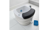 Foot Bath Basin with Footrest Comfortable Acrylic Pedicure Tub Sleek Floor Mount Foot Spa Bath for Nail Studios