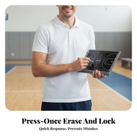 Lightweight & Portable Electronic Board Sturdy Construction Electronic Coaching Board Single-Key Erase for Training, Courtside