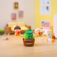New Creative Cartoon Resin Craft Ornament - Ruyi Little Buddha Seesaw, Office Decoration, Gift