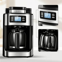 Digital Drip Coffee Maker Countertop Coffee Maker with Glass Carafe Compact Appliance 1.5L for Office Workers, Kitchen, Break Room