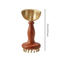 Brass Massage Brush Hand-Held Body Massage Brush Manual for Home, Spa