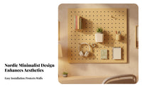 Drill Pegboard Minimalist Design Pegboard Wall Organizer Kit Easy to Install Storage Panel for Homeowners, Hobbyists, Dormitory, Washroom