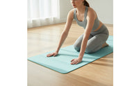 Non Slip Exercise Mat Double-Sided Textured Exercise Mat Cushioned Recycled for Home Gym