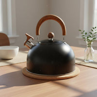 3 L Whistling Tea Kettle European Design Wood Handle Tea Kettle Audible Whistle