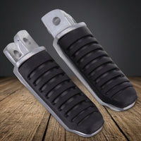 Front Footpegs with Hardware Ribbed Motorcycle Front Foot Pegs Easy to Install Motorcycle Foot Pegs for Riders