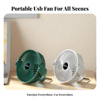 Quiet Operation Portable Hanging Fan Adjustable Speed Rechargeable Mini Fan Hands-Unrestricted Use for Students, Travelers, Dorm Room