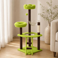 Multi-Level Feline Climbing Frame Compact Feline Condo Climbing Structure Soft Pet Furniture Transparent for Cats
