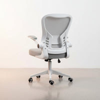 Reclining Backrest Ergonomic Office Chair Flip-up Armrests Adjustable Computer Chair Space-Saving for Students, Gamers, Dorm Room, Study