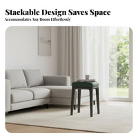 Padded Square Stool Hard-Wearing Stackable Square-Seat Stool Thick Pad Indoor Furniture for Adults, Business Owners, Dining Room, Bedroom, Small Areas