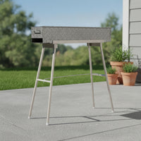 Stainless Steel Barbecue Grill with Stand Rust-Resistant Skewer Grill Easy to Clean Raised for Backyard, Patio