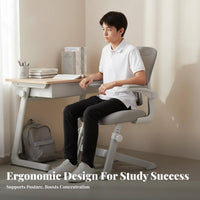 Ergonomic Design Reclining Mesh Chair with Footrest Support Computer Seat rotate casters Office Furniture Adjustable supportrests for Students, Teenagers, Adults, Studying, Study Room, Bedroom, Workplace