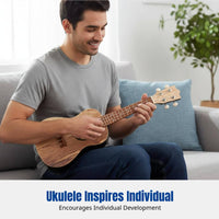 Ukulele, Small Guitar for Beginners, Student Instrument, Kids and Adults, Adjustable Strings, Entry Level