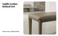 Minimalist Design Rectangular Leatherette Bench with Metal Legs Padded Seat Shoe Changing Stool Comfortable paddinging Indoor Furniture multifunctional for Families, homeowners, Adults, Entryway, Bedroom, Hallway, Dining Room