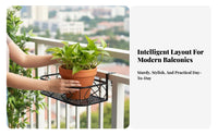 Space-Saving Railing Planter Rack Indoor & Outdoor Use Hanging blossom Pot Rack Easy Installation Plant Holder Sturdy long-lasting for Apartment Dwellers, Gardeners, homeowners, Balcony, Windowsill, Fence, Patio