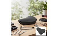 Motorcycle Seat Cushion Leather Motorcycle Seat Black Sturdy for Restoration Projects