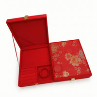 Floral Jewelry Storage Box Rectangular Jewelry Box with Hinged Lid Stylish Secure for Dressing Table