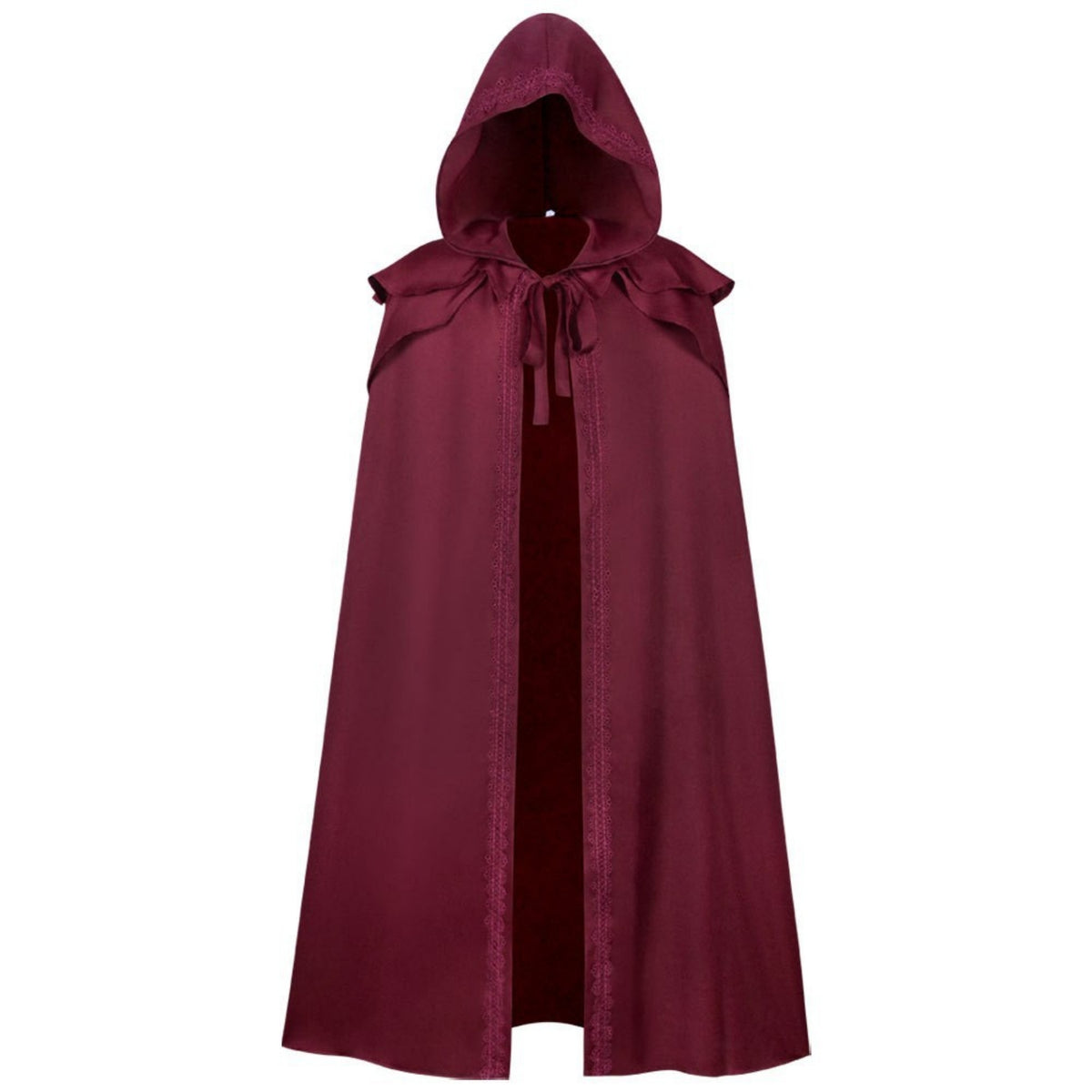 Cloak with Shoulder Capes Layered Hooded Cloak Theatrical Outerwear for Actors, Cosplay, Theater