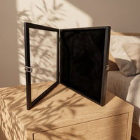 Pin Display Case with Hinged Door Wall-Mounted Shadow Box with Glass Front Rectangular Shadow for Collectors, Home Decor, Office