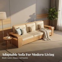Straight-Line Sofa with Drawers sturdy Wood Frame Living Room Furniture two-seasonSeason Use Household Seating for Homeowners, Families, Home, Lounge Area
