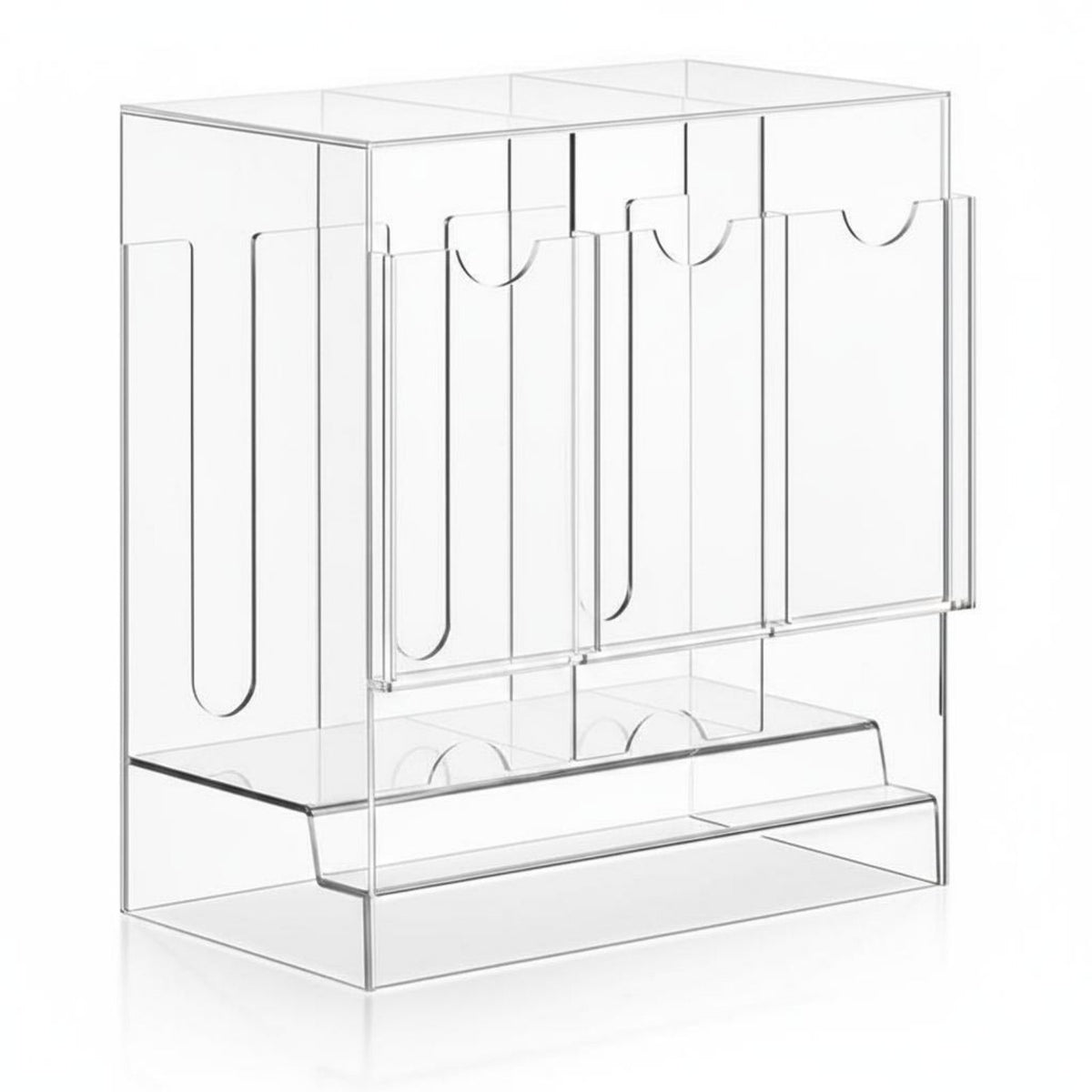 Multi-Compartment Card Display Box Scratch Protection Trading Card Storage Box Modern Minimalist Design for Desk, Shelf