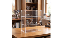 Acrylic Display Cabinet with Lock Sturdy Display Case with Lock for Hobbyists, Retail Counters, Desktop Storage