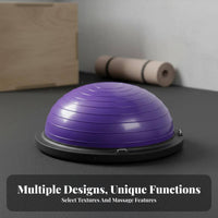 Full-Body Workout Half Balance Ball Non-Slip Core Training Half Ball Textured Surface Dome Balance Instructor Anti-Puncture-Resistant for Yogis, Home Gym